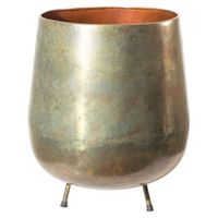 maceta metal antique
