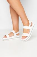 sandalia blanca plataforma en ancho especial