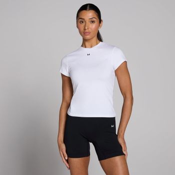 Camiseta de manga corta de corte ajustado Basics para mujer de MP - Blanco - S