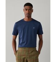 hackett london para hombre hm5000146 camiseta logo marino m casual algodon manga corta