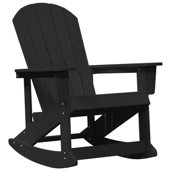 Silla Rocking Adirondack Negra 73.5x92x90 Cm Hdpe Cfw923644