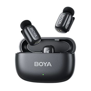 Micrófono Lavalier Inalámbrico Mini BOYA Micrófono AI Inteligente de Cancelación de Ruido para iPhone Android Teléfono T