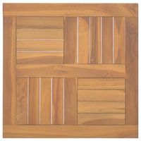 tablero de mesa cuadrado madera maciza de teca 50x50x25 cm vidaxl
