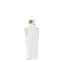 botella estriada en vidrio de borosilicato transparente zafferano