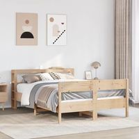 cama de matrimonio  cama de adulto  estructura de cama sin colchon madera de pino blanca 140x200 cm cfw339320