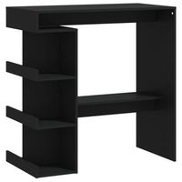 mesa bar estante almacenaje contrachapada negro 100x50x1015 cm vidaxl