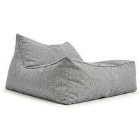aiire puff exterior jardin en olefina - sofa puf con relleno incluido xxl de diseno para terraza jardin o piscina - bean bag chair salon o decoracion habitacion juvenil gris 100x100x91