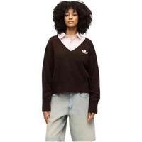 adidas jersey essentials knit v neck aurora coffee para mujer