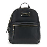 mochila efecto piel vintage con bolsillo frontal con cremallera black taglia unica