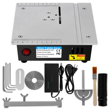 Sierra de Mesa Eléctrica Mini de 96W, Sierra de Banco con 7 Velocidades Ajustables, Máquina de Corte para Bricolaje, Modelos de PCB, Uso Doméstico, Hoja de 63mm