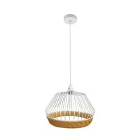 fabrilamp lampara de techo colgante hugo 1xe27 blanconatural 25d