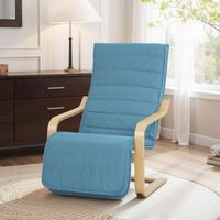 sillon de salon de abedul lino sintetico homcom 665x94x100 cm-azul