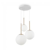 lampara colgante basic form opal 3 luces