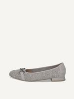 caprice ballerina grey made of leather and synthetic with trapeze heel size 41