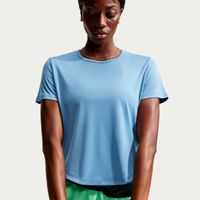 nike tempo  camiseta de running mujeres - azul plateado