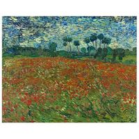 legendarte - cuadro lienzo impresion digital - campo de amapolas - vincent van gogh - decoracion pared cm 80x100