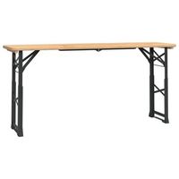 mesa plegable de bar madera maciza abeto 170x50x75105 cm
