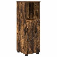 gabinete de bano roble ahumado 30 x 35 x 95 cm vidaxl