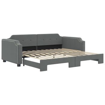 Sofá Cama | Cama Para Adultos Nido Tela Gris Oscuro 80x200 Cm