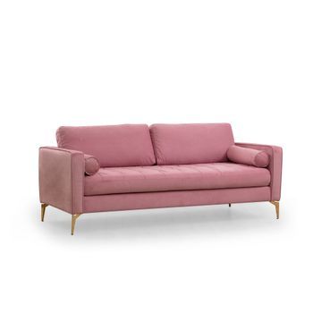 Sofá 3 Plazas Rome Rosa Polvorienta