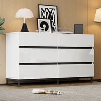 aparador - mueble de salon - tablero de particulas - blanco y negro 140x395x785cm