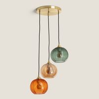 ledkia lampara colgante cristal tri klimt - diseno clasico y elegante para ambientes personalizados