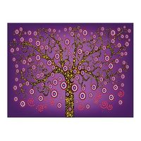 papel pintado 3d - abstracto arbol violeta 350x270 cm