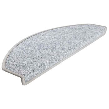 Felpudos Para Escaleras 30 Piezas 65x24x4 Cm Gris Claro Semicircular Grande