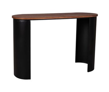 Recibidor de madera negro 120x40x79.5h cm
