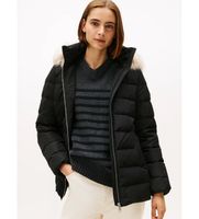 tommy hilfiger para mujer ww0ww47542 chaqueta acolchada con capucha negro xs casual poliester