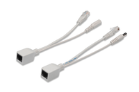 passive poe cable kit 1x splitter pd cable 1x injector pse cable white jack diameter 55mm21mm