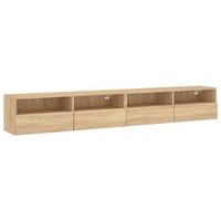 muebles de pared para tv 2 uds madera roble sonoma 100x30x30 cm vidaxl