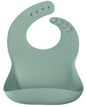 Minikoioi Babero de Silicona Bolsillo River Verde +6m