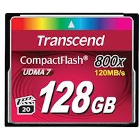 transcend 128gb 800x cf memoria flash compactflash mlc
