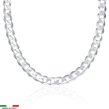 Cadena barbada de plata 925 8mm