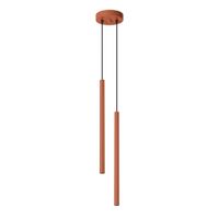 lampara de techo ocre rojo acero alt 15 cm
