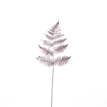 Follaje de helecho artificial metálico rosa plateado h73