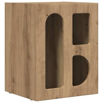 Mesita De Noche Elst Roble Artisan 40 X 35 X 50 Cm Vidaxl