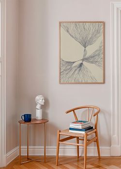 Lámina con cuadro decorativo 50 x 70 cm beige