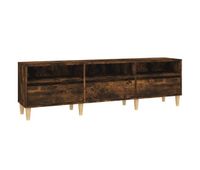 mueble de tv madera contrachapada roble ahumado 150x30x445 cm