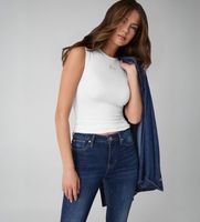 guess para mujer w6yp17k3881 top sin mangas mini logo blanco xs casual modal sin mangas  tirantes