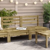 2 uds sofa de jardin  sofa de exterior sin reposabrazos madera pino impregnada cfw794433