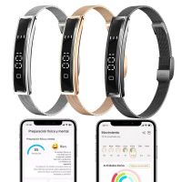 pulsera de actividad smartia vital band bluetooth plata monitor de salud sueno y 20 modos deporte