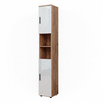 Armario De Baño Irma 30 X 192 Cm Con Puertas Y Compartimentos Abiertos Vicco