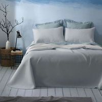 colcha verano jacquard reversible diseno topitos azul 180 x 190200 cm - azul - burrito blanco