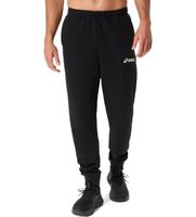 asics para hombre 2031f329 pantalon logo fleece negro s casual algodon