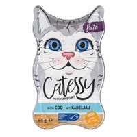 catessy pate para gatos - bacalao 36 x 85 g - pack ahorro