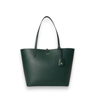 Lauren Ralph Lauren para mujer. 431795329084 Bolso Tote reversible de piel verde (OSFA), Casual, Poliuretano