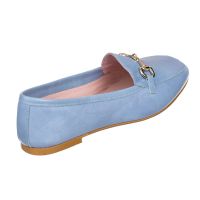 mocasin piel azul hebilla gucci