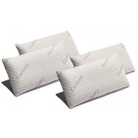 pack 4 almohadas carbono 150cm firmeza media desenfundable efecto anti-stress